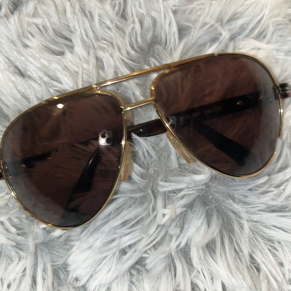 Versace gold sunglasses with case